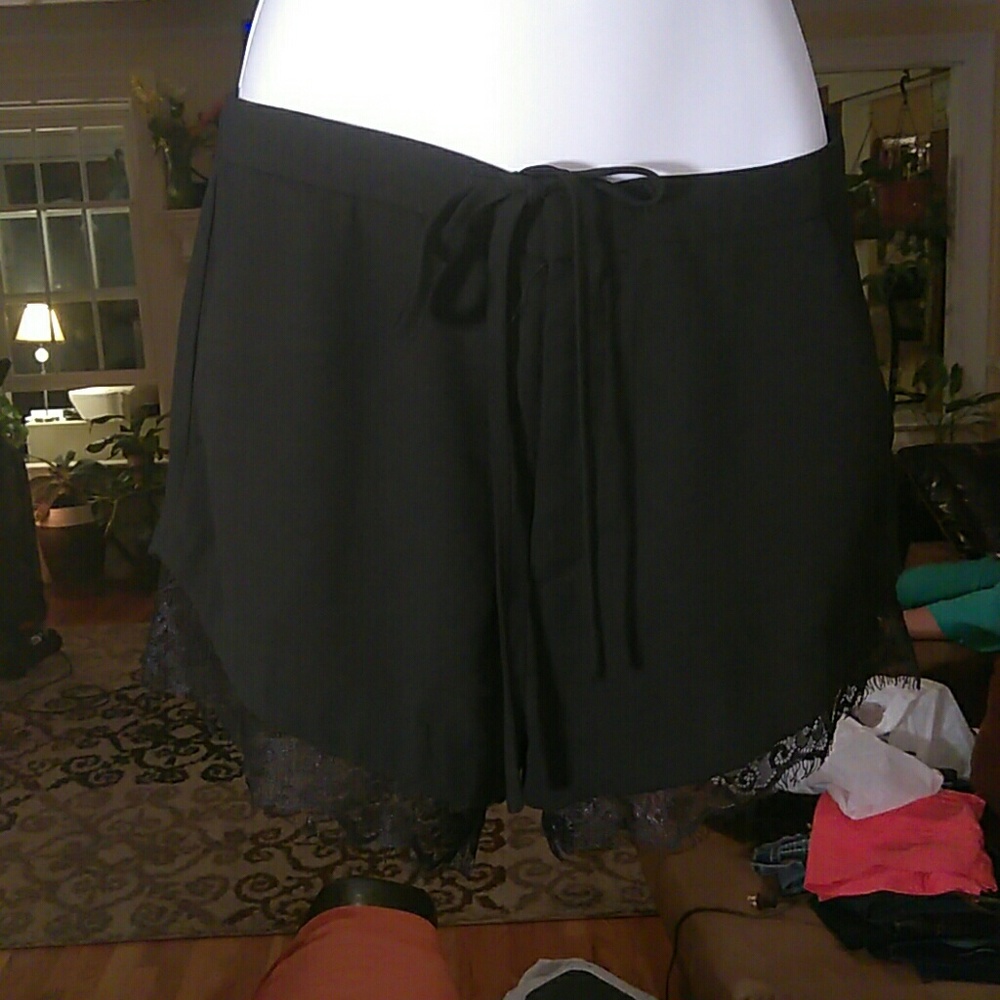 Maddy....K black lace bottom shorts
